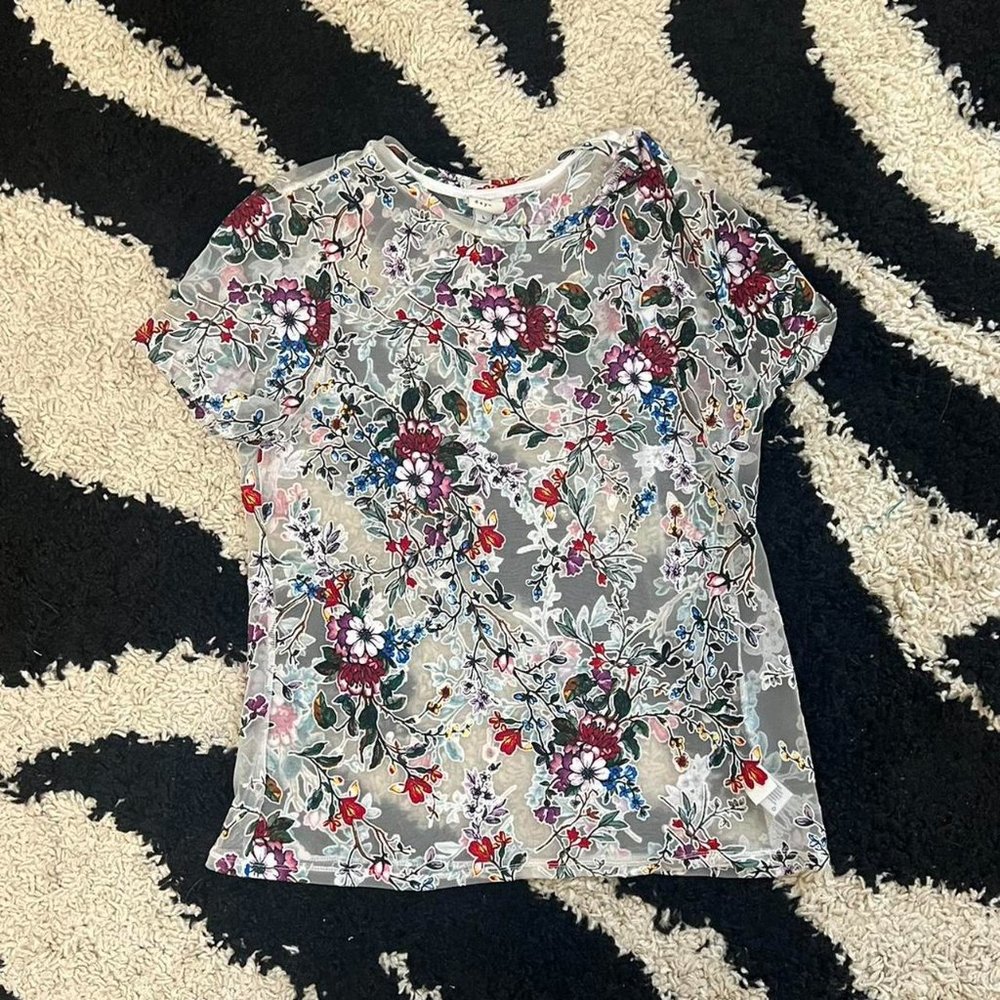 sheer floral top